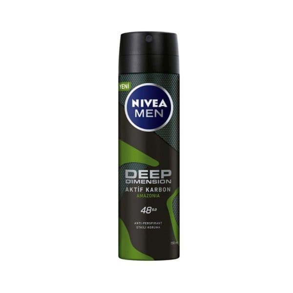 nivea deodorant deep aktif karbon amazonia erkek 150 ml 7231
